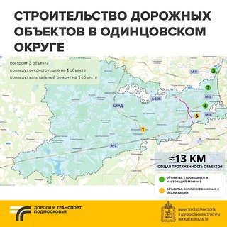 Строительство дорожных объектов в Одинцовском округе