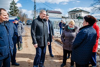 Площадку под строительство поликлиники в Ромашково осмотрел Андрей Иванов