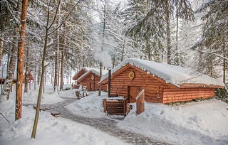 Комплекс «Партизанская деревня» на территории парка Патриот