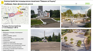 Благоустройство площади возле памятника «Павшим за Родину»