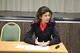 Сотрудница УМВД России по Одинцовскому городскому округу в Лесногородской школе