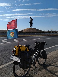 Житель Кубинки Юрий Матвиенко начал велопробег, посвященный Дню Победы