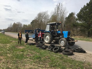 Волонтеры муниципалитета 7 мая собрали более 20 тонн старых покрышек