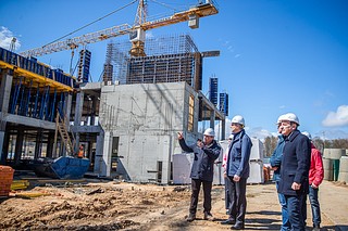 Ход строительства садика на 330 воспитанников в Кубинке проверил глава Одинцовского округа Андрей Иванов