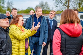 Ход реконструкции спортивного объекта проверил глава Одинцовского городского округа Андрей Иванов
