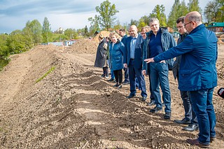 Ход реконструкции спортивного объекта проверил глава Одинцовского городского округа Андрей Иванов