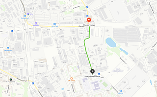 Местоположение проезда на карте