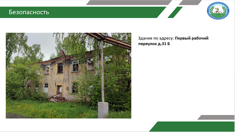 Безопасность, слайд 4, Заброшенные и бесхозные строения беспокоят жителей ТУ Голицыно