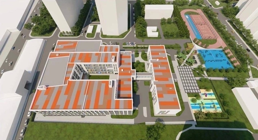 Строительство спортивной зоны рядом с гимназией планируется завершить осенью 2022 года, Июнь