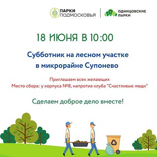 Неравнодушных граждан приглашают 18 июня на субботник в микрорайоне Супонево