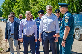 Командно-штабные учения в деревне Хлюпино посетил глава Одинцовского округа Андрей Иванов