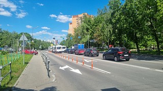 В Одинцово на улице Свободы появилась дополнительная выделенная полоса для общественного транспорта