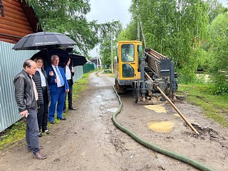 Ход газификации поселка Старый городок зафиксировали единороссы Одинцовского округа