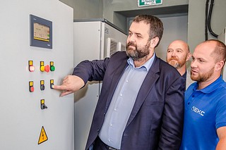 Старт работе канализационно-насосной станции дал заместитель главы окружной администрации Михаил Коротаев