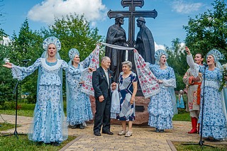 Поздравления принимали пары с семейным стажем 50, 55 и 60 лет