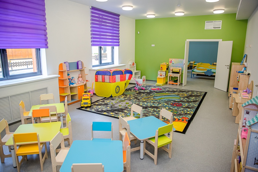 Игровая комната в новом детском садике в жилом комплексе «Спутник», Андрей Иванов открыл новый детский сад на 190 мест в ЖК «Спутник»