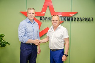 Глава Одинцовского округа провёл рабочую встречу с военным комиссаром Одинцовского городского округа городов Вячеславом Клявинь
