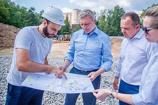 Глава округа Андрей Иванов проинспектировал ход строительства центра диспансеризации «Здоровье Подмосковью»