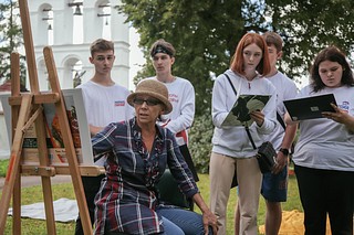 В Государственном историко-литературном музее-заповеднике А. С. Пушкина состоялся пленэр «Рисуем с любовью к планете»