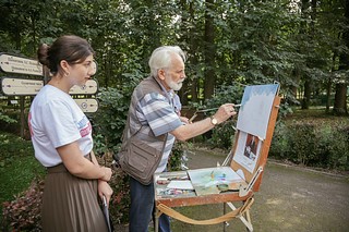 В Государственном историко-литературном музее-заповеднике А. С. Пушкина состоялся пленэр «Рисуем с любовью к планете»