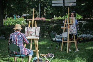 В Государственном историко-литературном музее-заповеднике А. С. Пушкина состоялся пленэр «Рисуем с любовью к планете»