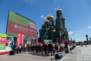 На Соборной площади Главного храма ВС РФ 20 августа выступит Центральный военный оркестр Минобороны России