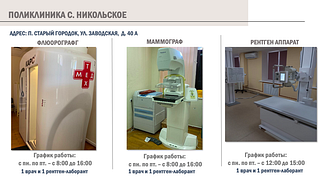 Оборудование поликлиники с. Никольское