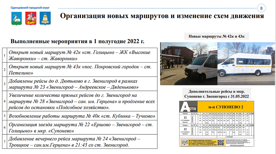 Транспорт текст 6, В Одинцовском округе на 76 муниципальных автобусных маршрутах работает 259 транспортных средств