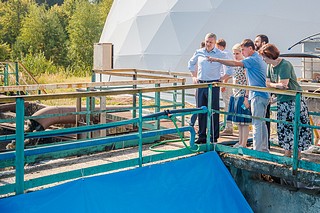 Андрей Иванов вместе с жителями Звенигорода проинспектировал очистные сооружения «Верхний Посад»
