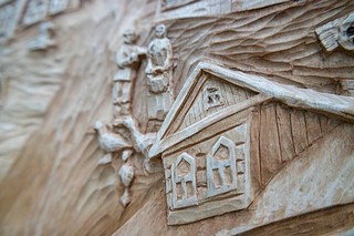Среди работ изображения храмов, лики святых, крестьянский быт, архитектурные пейзажи Сергиева Посада с характерными типажами его обитателей — ремесленников, крестьян