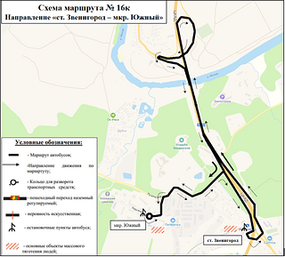 Схема маршрута № 16к