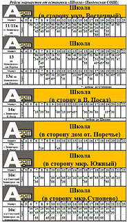 Рейсы от остановки «Школа»