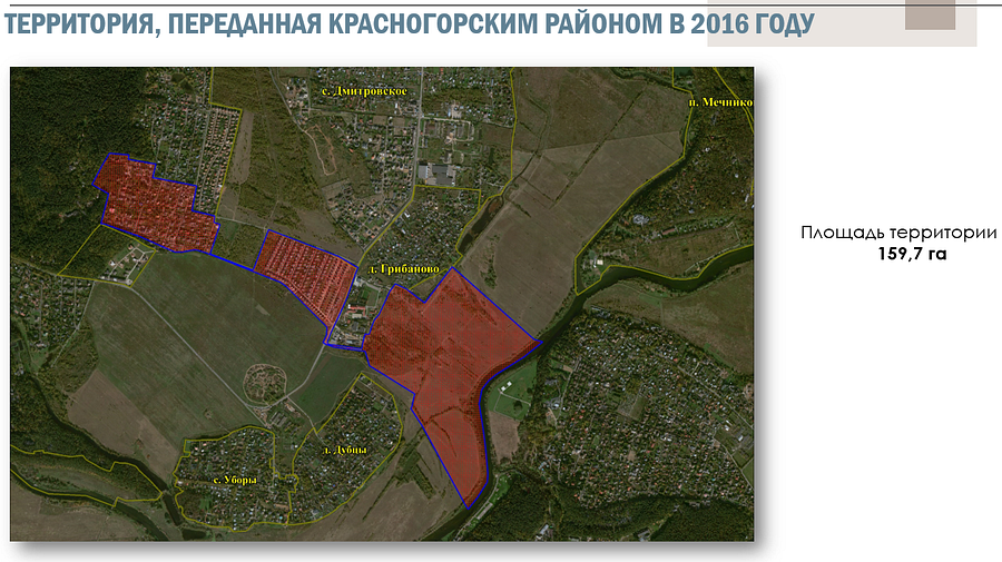 Территория, переданная Красногорским районом в 2016 году, Сентябрь