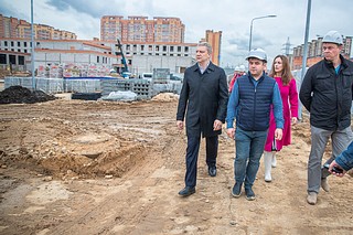 Ход работ на объекте проверил глава Одинцовского округа Андрей Иванов
