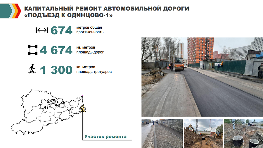 Дороги текст 6, В 2022 году на дорогах местного значения в Одинцовском округе отремонтировали 750 ям