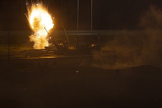 Наиболее зрелищной частью фестиваля стала военно-историческая реконструкция отражения советскими войсками авианалета Люфтваффе