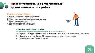 Приоритетность и регламентные сроки выполнения работ