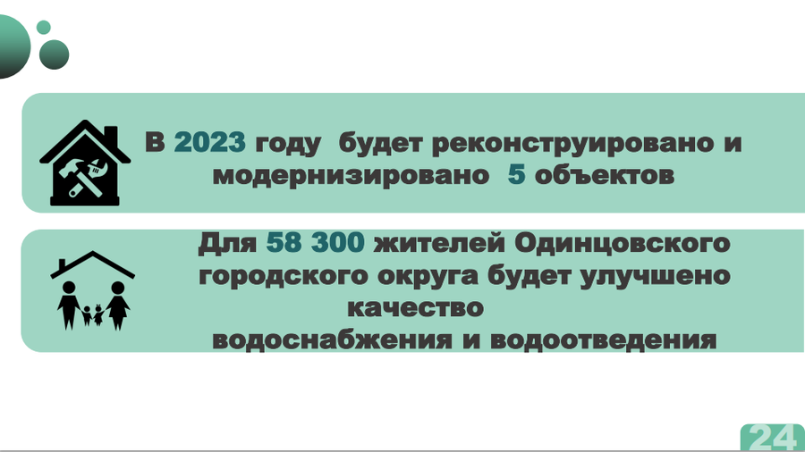 Объекты текст 11, В 2023 году в Одинцовском округе планируется строительство блочно-модульных очистных сооружений и реконструкция ВЗУ в Каринском