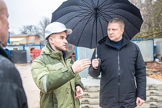 Ход строительства школы на 550 учеников в Немчиновке проинспектировал Андрей Иванов
