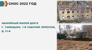 Снос 2022 год: Голицыно