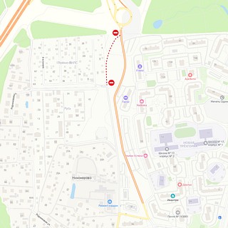 Также будет перекрыт участок дороги от поворота на садовое товарищество «Лохино-ВИЛС» до кругового движения