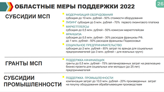 Меры поддержки 2022