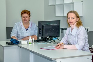 В обновленной поликлинике обустроены регистратура, кабинеты терапевта и педиатра