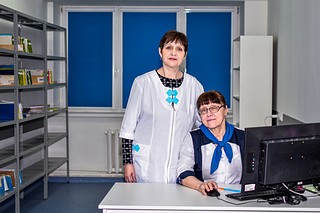 В обновленной поликлинике обустроены регистратура, кабинеты терапевта и педиатра