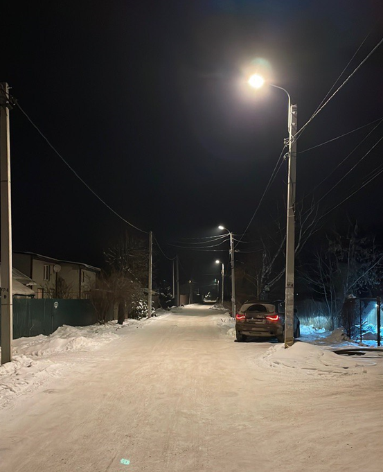 На территории Покровского городска в Одинцовском округе завершили устройство наружного освещения, Декабрь