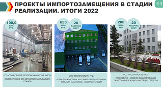 Проеты импортозамещения в стадии реализации