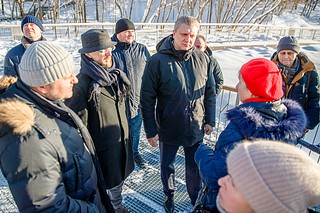 Готовность объекта проверил глава Одинцовского округа Андрей Иванов вместе с жителями города