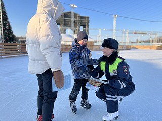 Одинцовские Госавтоинспекторы провели акцию «Безопасная зима» в парке культуры и отдыха Вооруженных Сил РФ «Патриот»