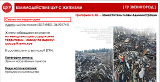 Взаимодействие ЦУР с жителями