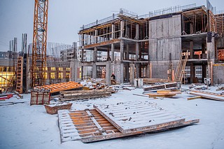 Строительная готовность пристройки к Гимназии № 14 в Одинцово составляет 28%